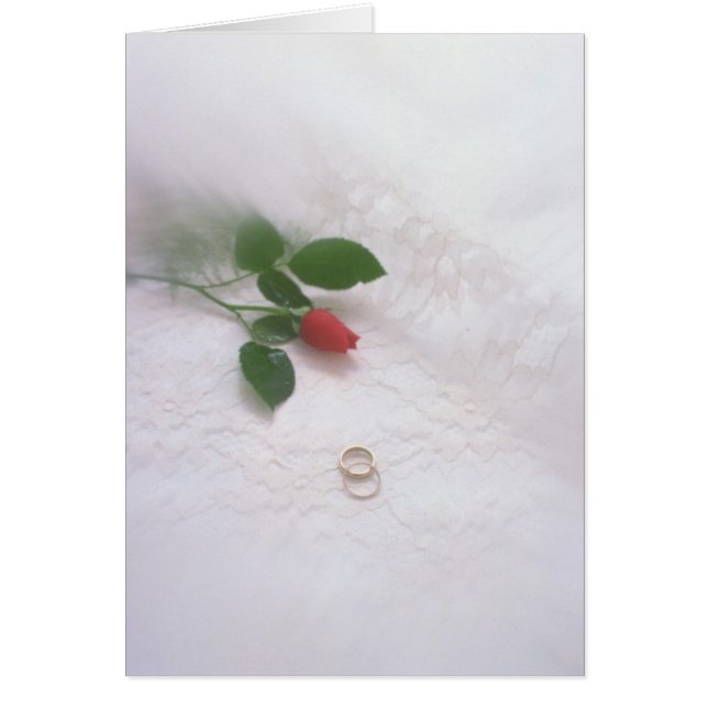 Cartão Travesseiro dos Anéis de Casamento (Frente)