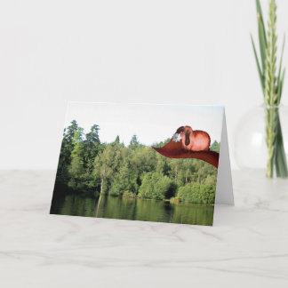 Cartão Trazendo lhe uma flor para o dia das mães