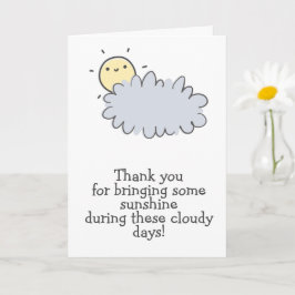 Cartão Trazendo-me sol - Cancer cuidador Obrigado