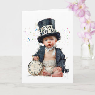 Cartão Trazendo o Ano Novo com um Sorriso