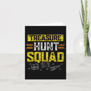 Cartão Treasure Hunt Squad Hunter Treasures Caçando Treas