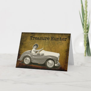 Cartão Treasure Hunter, Aniversário para um amigo tesour