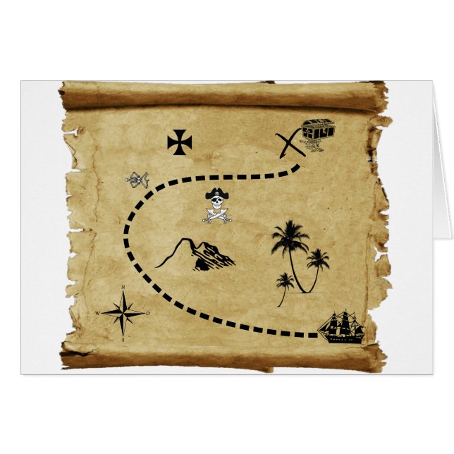 Cartão treasure map (Frente Horizontal)