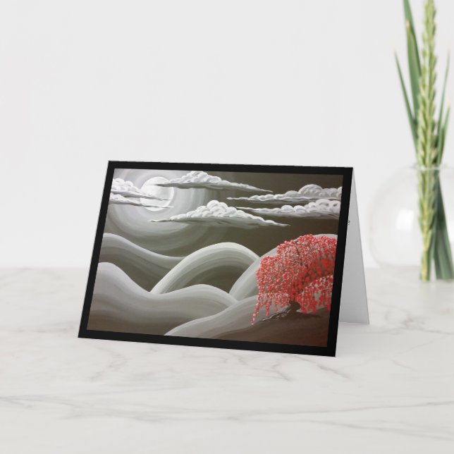 Cartão Trecho Vermelho chorando - Canção das canções 4:11 (Frente)