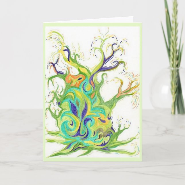 Cartão Tree Energy x 5 image Greeting Card (Frente)