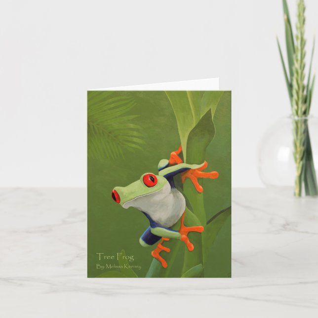 Cartão Tree Frog Painting Note Card (Frente)