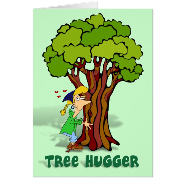 Cartão Tree Hugger Girl (Frente)