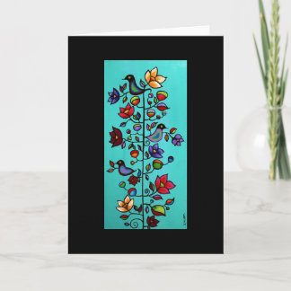 Cartão "Tree in Blue One" note card by CatherineHayesArt