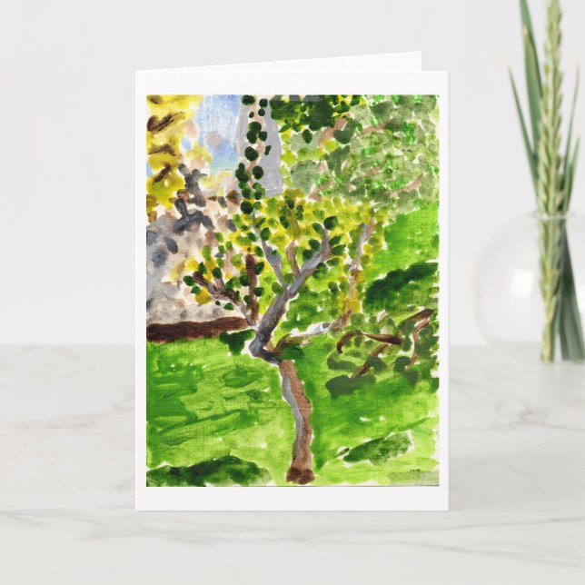 Cartão Tree in springtime note card (Frente)