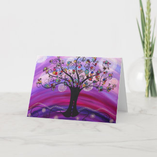 Cartão "Tree in Violet" note card by CatherineHayesArt