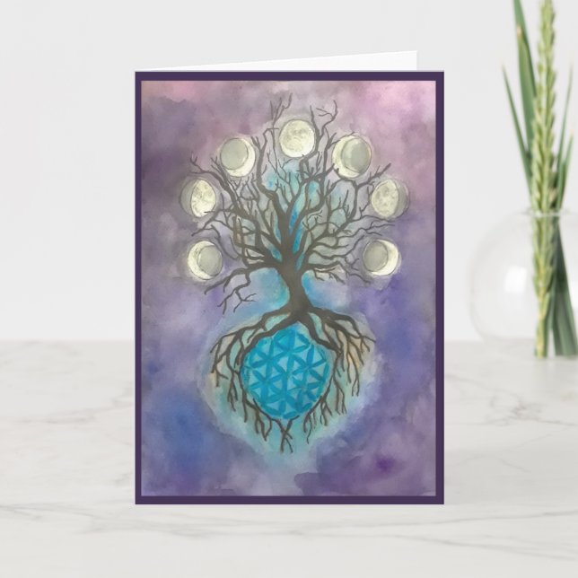 Cartão Tree of Life Blank Greeting Card (Frente)