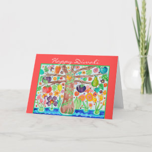 Cartão Tree of Life Diwali Greeting Card