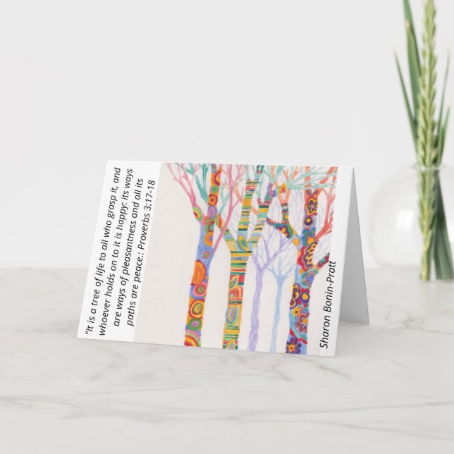 Cartão Tree of life notecard by Sharon Bomin-Pratt (Frente)