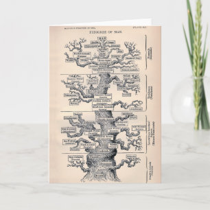 Cartão Tree Of Life / Pedigree Of Man