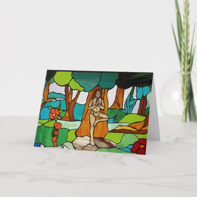 Cartão Tree Pose Note Card (Frente)