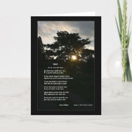 Cartão "Trees" Joyce Kilmer poem, design by granddaughter