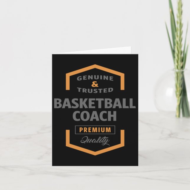 Cartão Treinador de Basquete  (Frente)