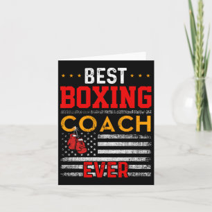Cartão Treinador de Boxing Melhor Treinamento Engraçado E