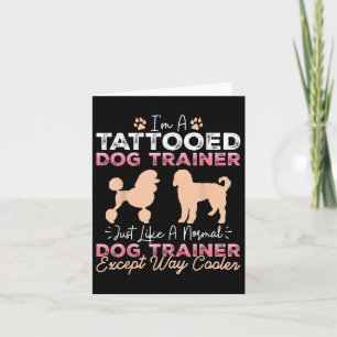 Cartão Treinador de Cães Tatuado Treinamento de Cães Engr