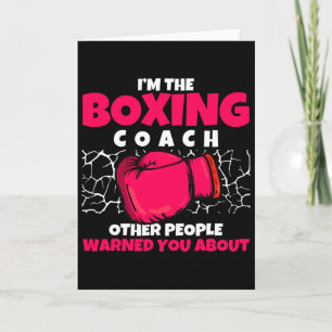 Cartão Treinador de Clube de Boxe do Pugilista Kickboxing