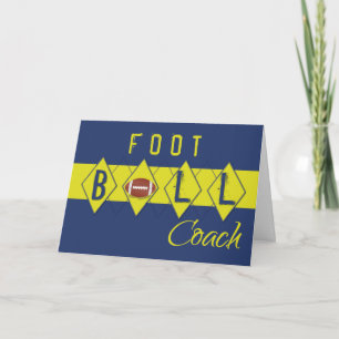 Cartão Treinador de futebol de todos os Obrigados de todo