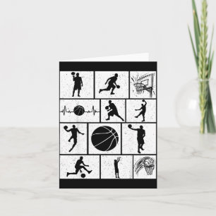 Cartão Treinador de jogador de basquete fofo Fã Cesta