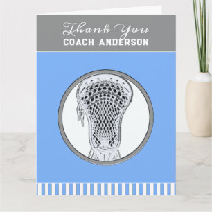 Cartão Treinador de Lacrosse Obrigado