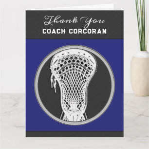 Cartão Treinador de Lacrosse Obrigado