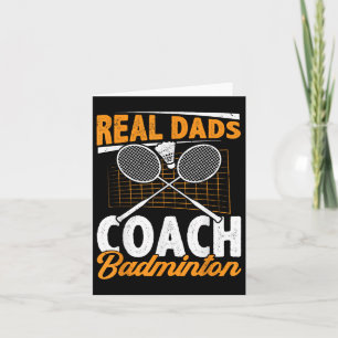 Cartão Treinador de Pais Real Badminton Jogador de Badmin