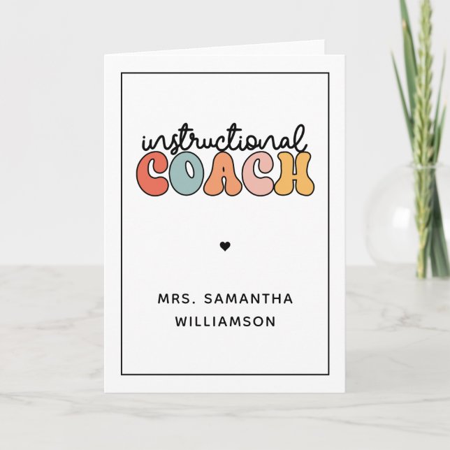 Cartão Treinador educacional Treinador Personalizado Retr (Frente)