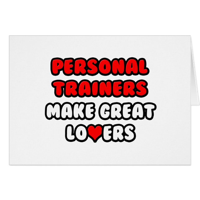 Cartão Treinadores pessoais fazem Excelentes (Frente Horizontal)