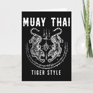 Cartão Treinamento de Kickboxing Vintage Tigar Style Muay
