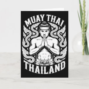 Cartão Treinamento de Muay Thai Kickboxing Tailândia Vint