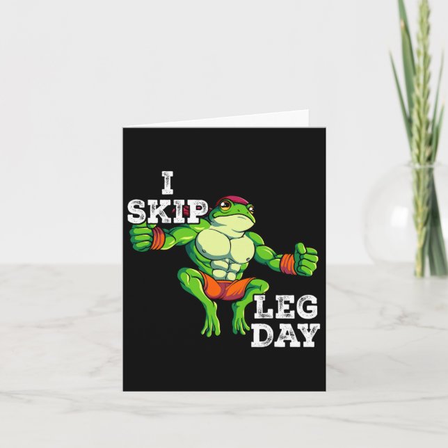 Cartão Treinamento De Peso De Gym I Ignorar Dia 1 (Frente)