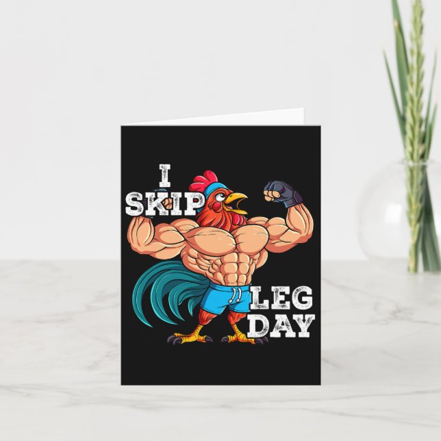 Cartão Treinamento De Peso De Gym I Ignorar Dia 5 (Frente)