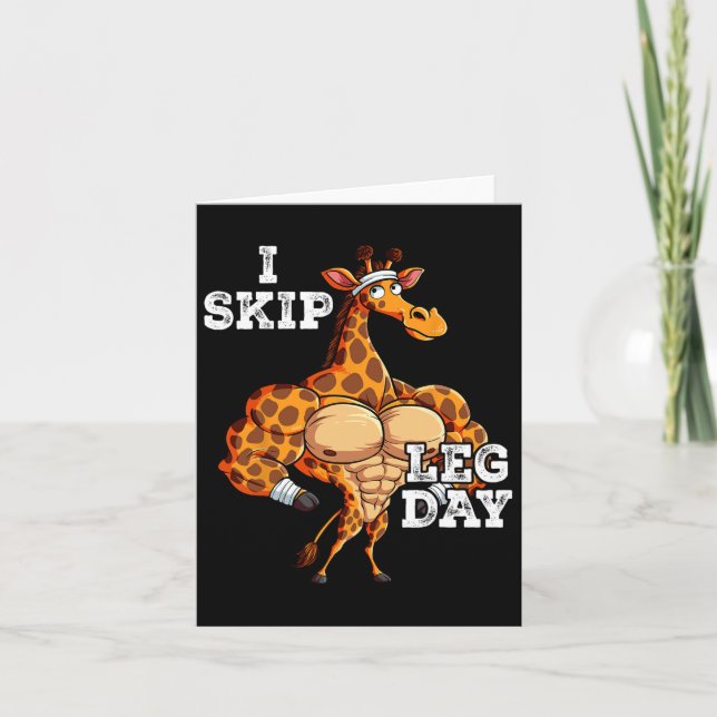 Cartão Treinamento De Peso De Gym I Ignorar Perna Dia 2 (Frente)