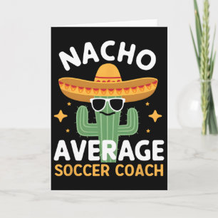 Cartão Treino engraçado de futebol de nacho médio Cinco D