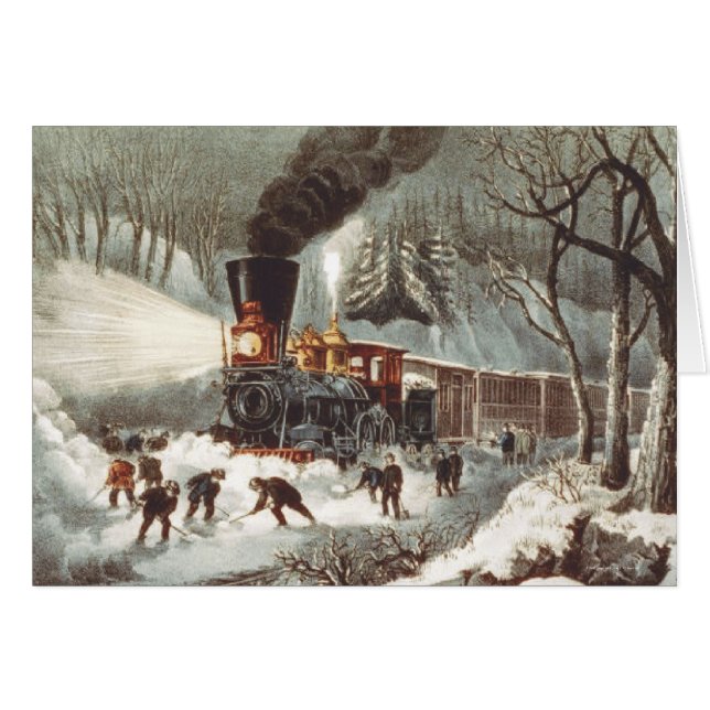 Cartão Trem de Neve (Frente Horizontal)