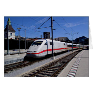 Cartão Trem do GELO na água de Colônia em Alemanha