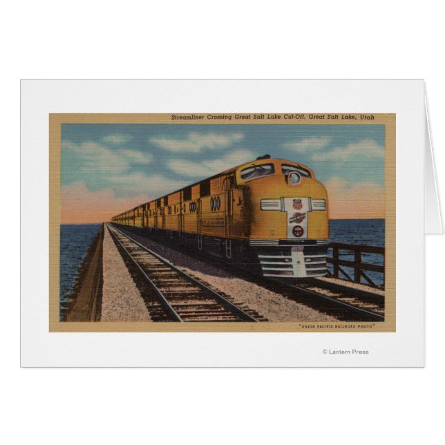 Cartão Trem - Lago Salt, Ogden, Utah (Frente Horizontal)