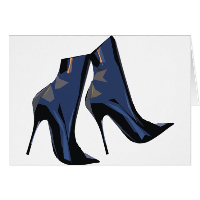 Cartão Trendy Boot Art (Frente Horizontal)