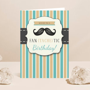 Cartão Trendy (Fan-Tache-Tic) bigode Aniversário