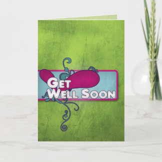 Cartão Trendy Get Well Soon Card