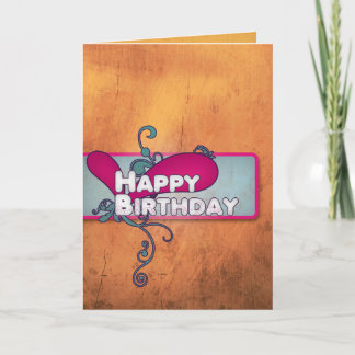 Cartão Trendy Happy Birthday Card