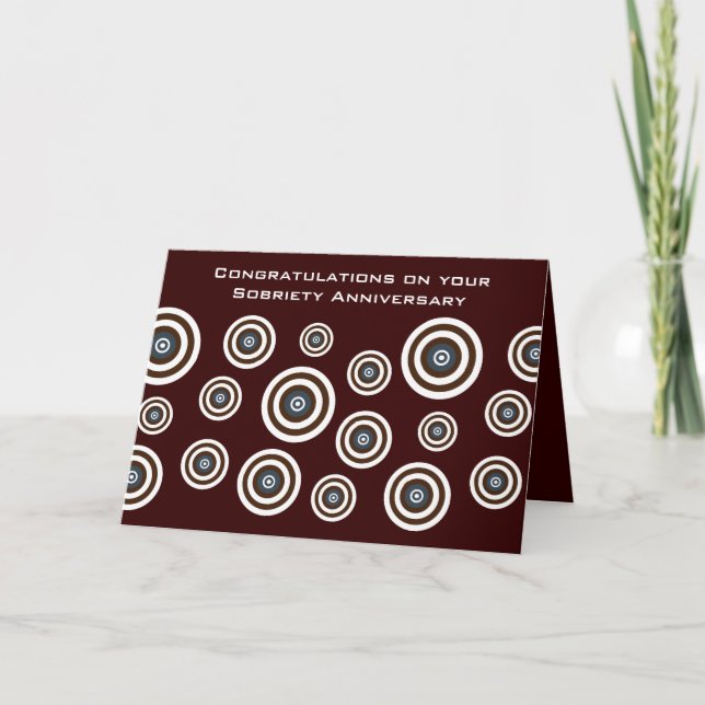 Cartão Trendy Retro Targets Sobriety Greeting Card (Frente)