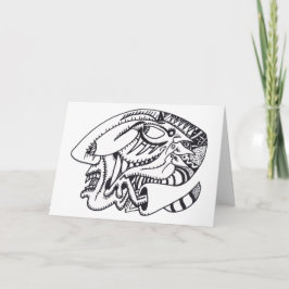 Cartão Três aspectos, desenho de tinta