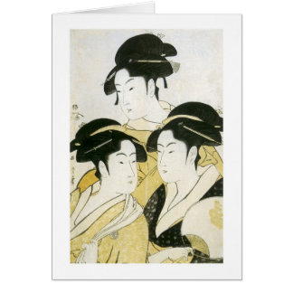 Cartão Três Beleza, Utamaro, 1790