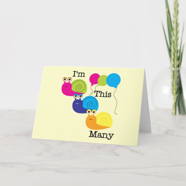 Cartão Três Caracóis Eu sou Tantos Camisetas e presentes (Frente)