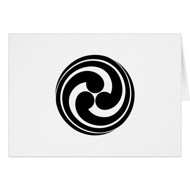 Cartão Três espirais de cauda longa (Frente Horizontal)