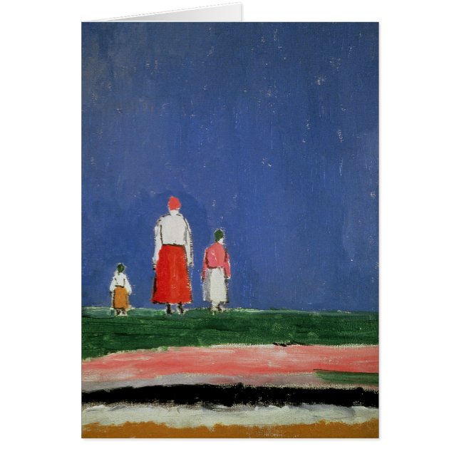 Cartão Três figuras, 1913-28 (Frente)